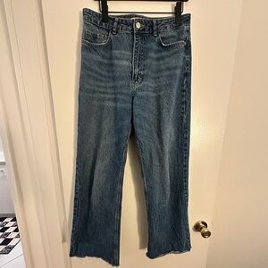 Zara Dark Blue Wide Leg Jeans